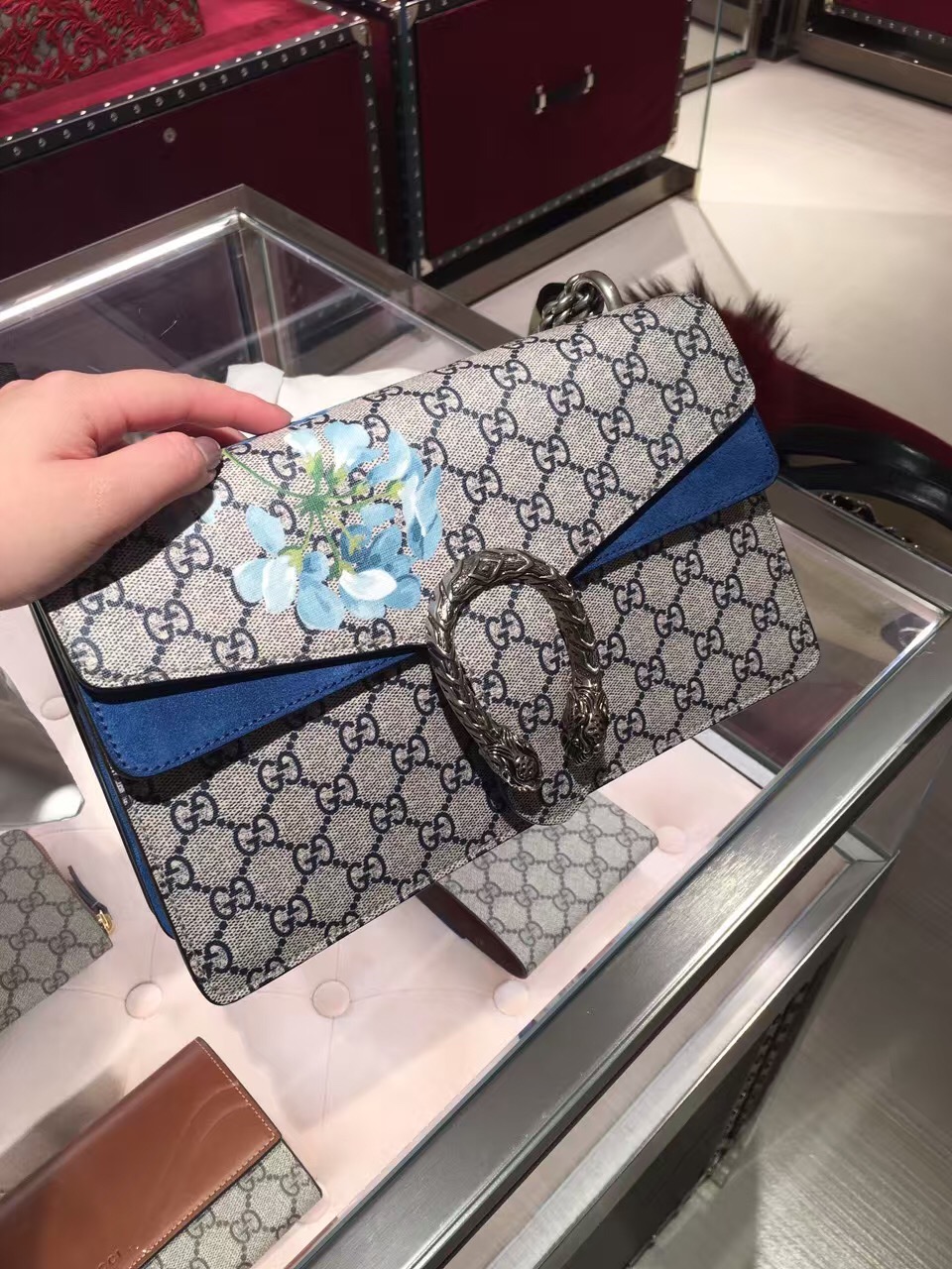 Gucci Dionysus GG Blooms Shoulder Bag 400249 KU23N 8487